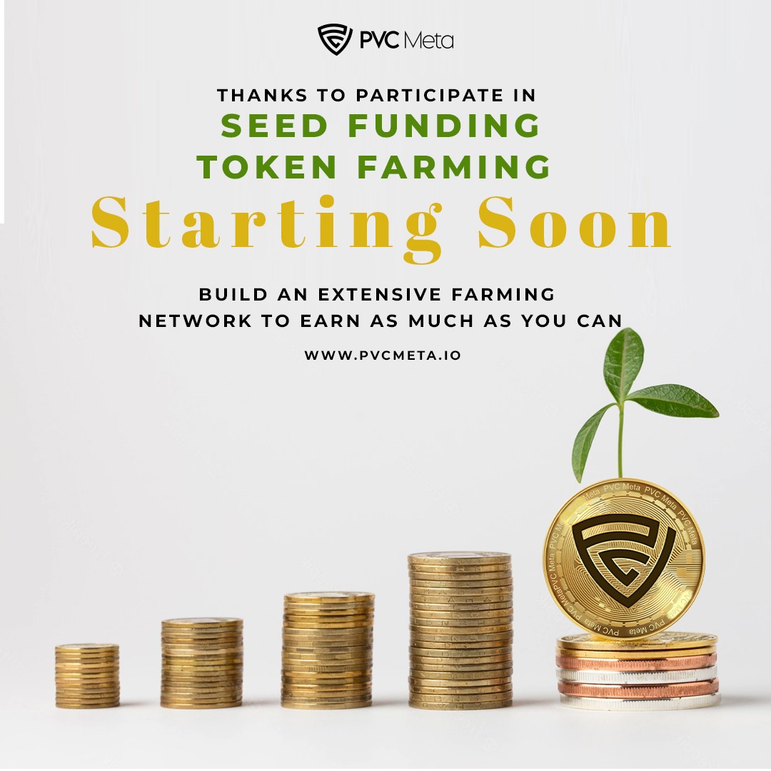 🔶Thanks to participate in Seed funding

🔶Token Farming starting soon

🔶Build an Extensive farming network to earn as much as you can

🪙 Start investing today 🪙

🌎 pvcmeta.io 

#pvcmeta #meta #metaverse #cryptocurrency #cryptocurrencynews