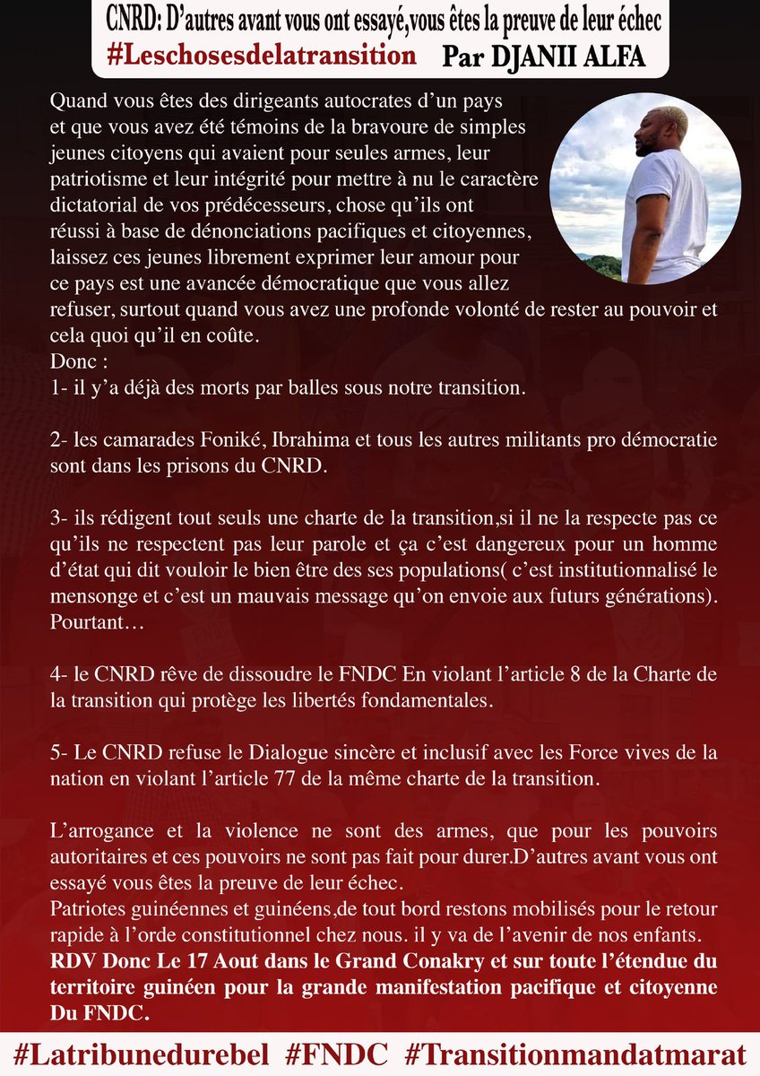 #leschosesdelatransition CNRD D’autres avant vous ont essayé, vous êtes là preuves de leur échec.