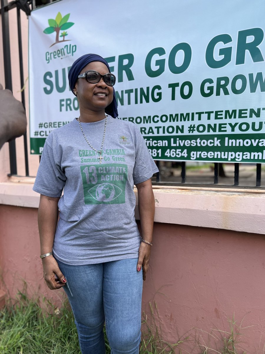 NennehFreda's tweet photo. #greenupgambia walking the talk, I believe we ought to go #beyondgreen, I am submerged in the service of humanity because I am #avoicebeyondrepresentation https://t.co/2pp4chL3b1