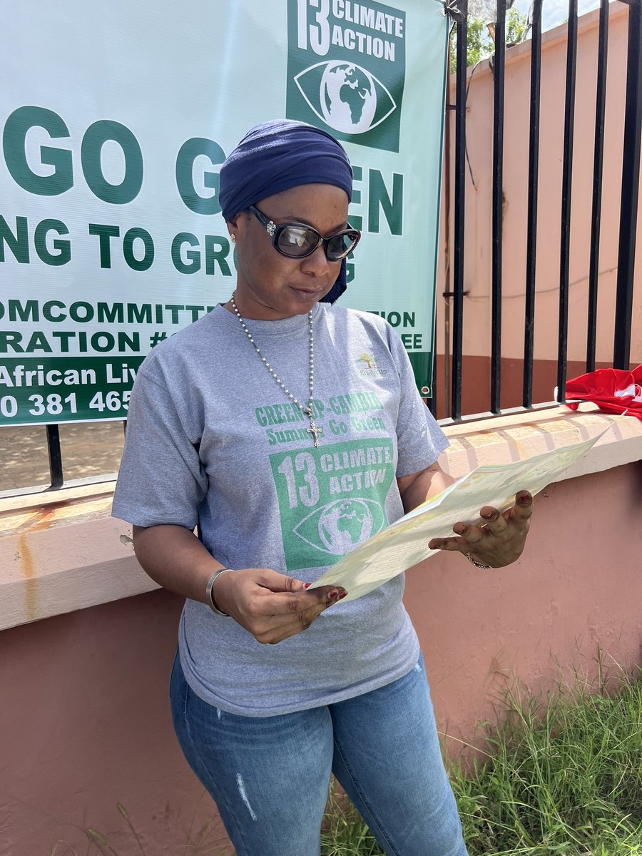 NennehFreda's tweet photo. #greenupgambia walking the talk, I believe we ought to go #beyondgreen, I am submerged in the service of humanity because I am #avoicebeyondrepresentation https://t.co/2pp4chL3b1