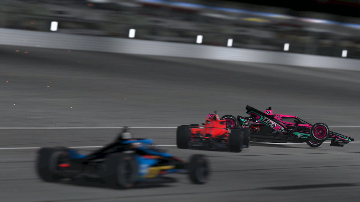 Qualified 7th
Finished 7th

Love these IndyCars at big ovals.

Survived to the end somehow even though I was wrecked like 62 times lol

We were in the conversation on the last lap too. Just picked the wrong lane and died one last time.