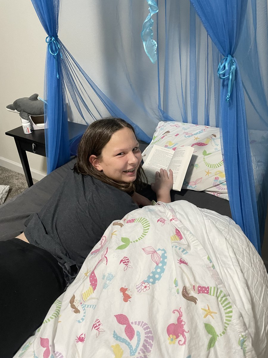 HereWeGoAJen's tweet photo. @MariaMelee And she’s moved to her bed https://t.co/BxpefYHXil