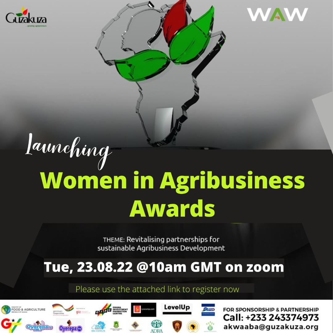 Dear Woman Agripreneur, registered yet? The launch is on in 6days time. Make it a date.
#Guzakuza 
#igniteAfrica 
#BreakingNews 
#JoyNews
#Joybusiness 
#CitiCBS 
#giz