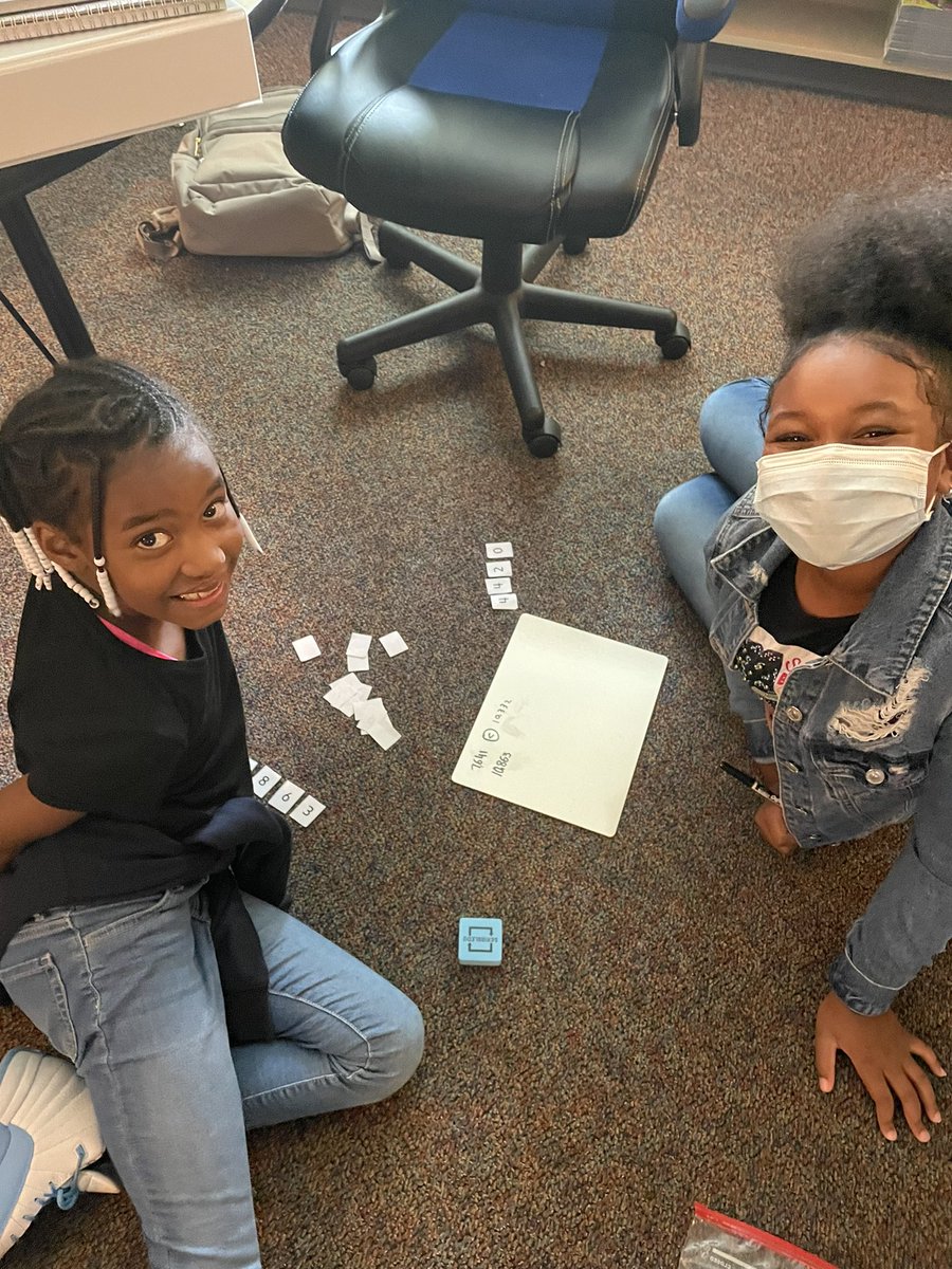 Students taking part in activity-based learning! Today’s goal was to be able to compare multi-digit numbers. #WarrenWill #LPSoars #ALLIN #RevealMath