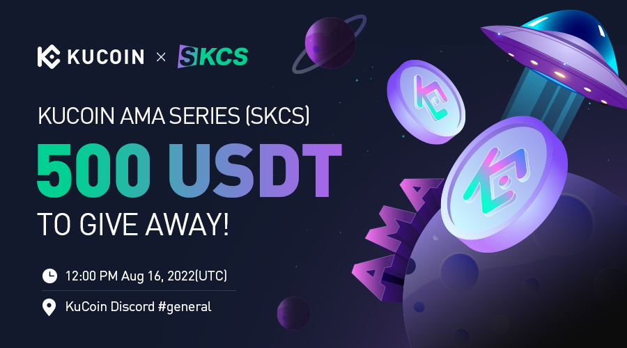 kucoincom's tweet photo. Join the #KuCoin sKCS AMA Campaign, 500 $USDT to Give Away!

⏰ 11:59 AM on August 16, 2022 (UTC)  

📍Join Discord AMA to share 200 USDT AIRDROP! https://t.co/QInKyrxt8a

5 AMA quiz winners will get 10 USDT each!

Complete Gleam tasks for more rewards!
👉https://t.co/JaeCm0rPgj https://t.co/93XQ0ssGXr