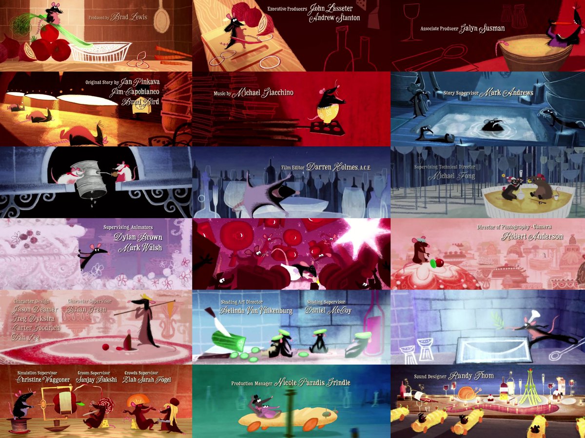 DisneyAPromos's tweet image. End Creditouilles (end credits), &apos;RATATOUILLE&apos; ❤