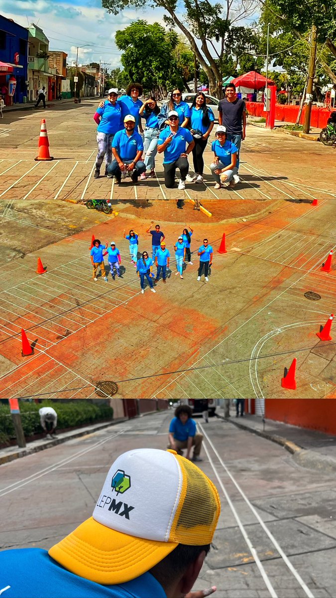 Terminamos el último taller de la -Categoría Intervención- en donde aprendemos en las calles cómo trazar con materiales de bajo costo y ágil implementación.