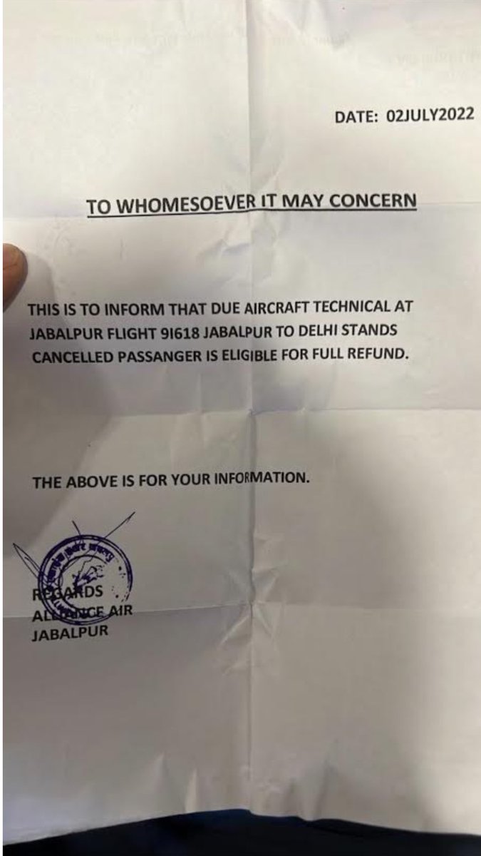 Dkrishnaatri's tweet photo. @YatraOfficial my flight got cancelled by @allianceair due to technical problems in the plane on 2nd July for which a full refund was committed to me by the airline. I have been chasing you guys for 45 days now and there is no refund initiated till date and I am getting no help. https://t.co/38uyGf0pPB