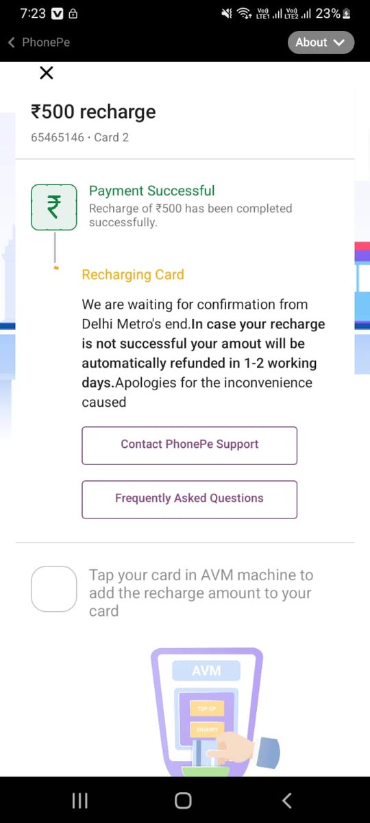 110ssar's tweet photo. @OfficialDMRC Please look into it and resolve ASAP, after balance deduction getting several times pending top up @OfficialDMRC @sahmadalirizvi https://t.co/HYb5QjNU6B