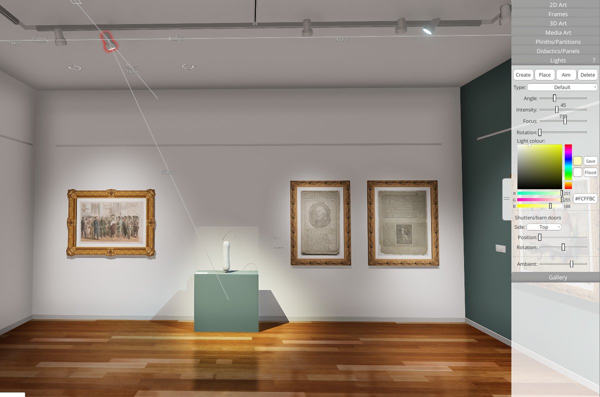 Teach exhibition design in your classroom with Curator. Students can see their curations come to life in real time as they interactively place and light artwork. Easy to use, Curator allows for students are to alter their exhibition designs based on teacher feedback with ease.