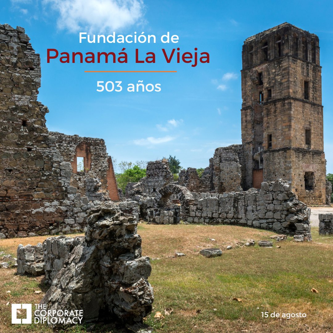 CorpDiplomacy's tweet photo. La fundación de la ciudad de Panamá se remonta al 15 de agosto de 1519 y, al día de hoy, nuestra ciudad con sus aciertos y desafíos sigue vigente porque en ella convergen grandes historias de fortaleza, determinación y reinvención. 
¡Felicidades a nuestra Ciudad en sus 503 años! https://t.co/pDeer5wMhE