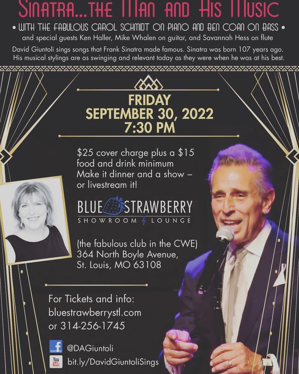 Take your pick… St. Louis on September 30, or New York on October 6! Hope to see you at one or the other. You can live stream St. Louis but not New York.