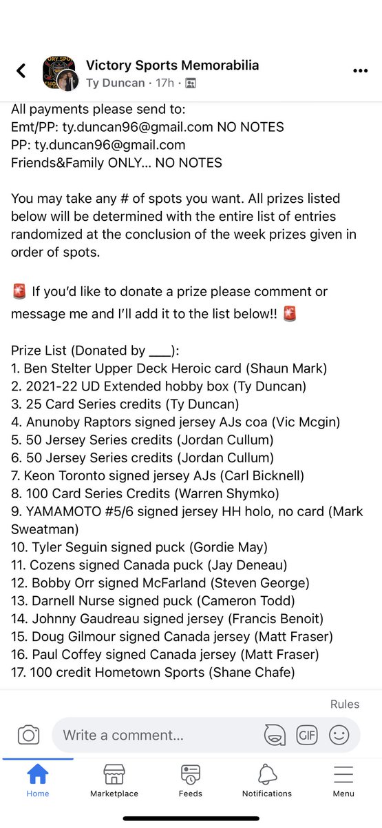 Duncs16's tweet photo. 💙Charity Draw —> Stollery Children’s Hospital💙

$1/spot (unlimited spots) Over $1,160 raised so far!! Ends: Aug 21
Great prizes to be won including signed jerseys/pucks, hockey cards, etc… 

Reach out to myself or join the facebook group to enter! 
Victory Sports Memorabilia https://t.co/szBkGHi2Rs