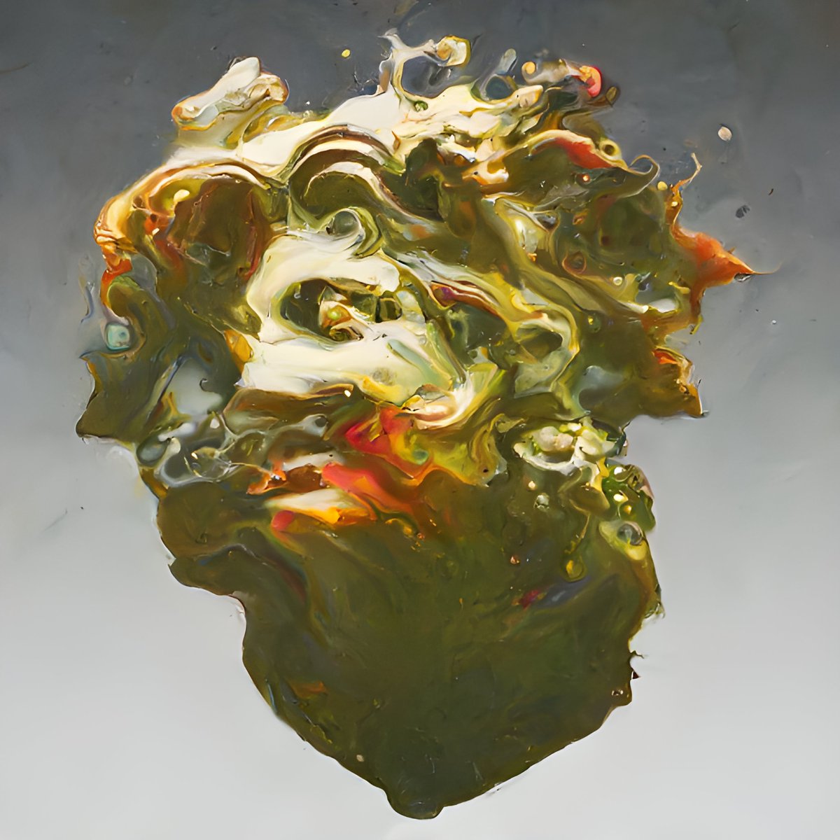 OakOrobic's tweet photo. 4 variations of #paintpourdiffusion on a Hellenistic bronze head of Dionysus #paintpour #discodiffusion #AIart https://t.co/m3uM866MCj
