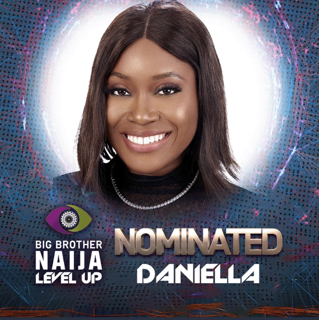 mrteehay's tweet photo. Daniella is Nominated and is up for possible Eviction. 

Retweet and Vote to keep her in the Level Up House.

LIVE Streaming!! SUBSCRIBE to YouTube channel ==> https://t.co/Bppv9IwxpD

#BBNaijaS7 #BBNaijaSeason7 #BBNaija https://t.co/3kVQaM22ET