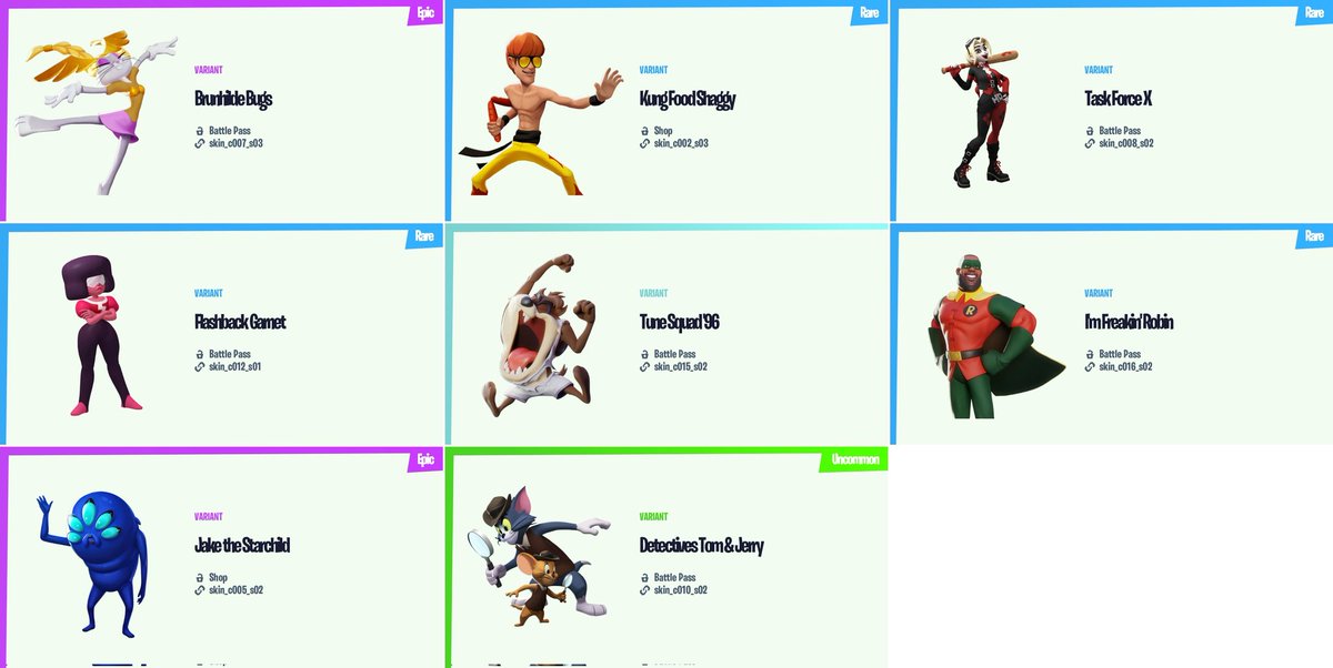 FanaticfanL's tweet photo. More leaked styles for characters in MultiVersus.
#MultiVersus #MultiVersusLeaks #Leaked #Leaks #styles #characters @multiversus https://t.co/bCsURhoaod