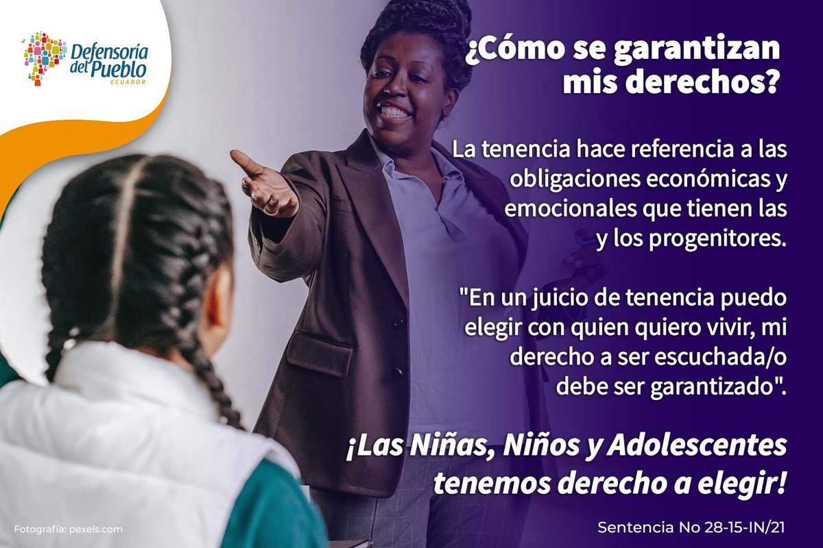 DEFENSORIAEC's tweet photo. La Defensoría del Pueblo impulsa junto a la Defensoría Pública la campaña #DefensaNiñezYAdolescencia para informar a la ciudadanía sobre la asistencia legal gratuita, a cargo de la
@DefPublicaEC. Trabajamos permanentemente por la
#DefensaNiñezYAdolescencia #JuntosPorTusDerechos https://t.co/ZEfsYG73gW