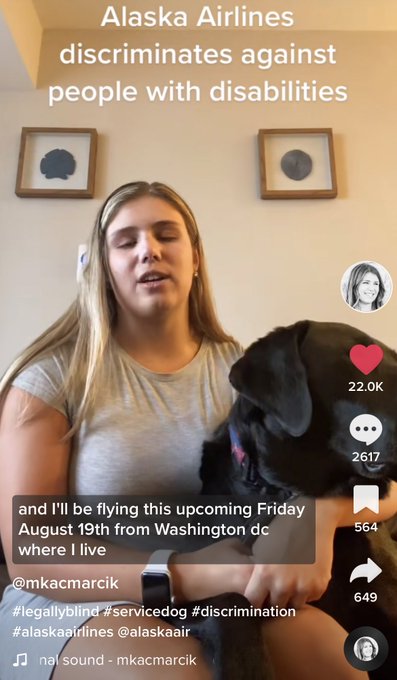 Why is @AlaskaAir discriminating against a SEEING EYE DOG?  #discrimination #goals I guess!  Corporates<a class="tags" target="_blank" title="On Twitter" href="/?out=eyJ0eXAiOiJKV1QiLCJhbGciOiJIUzUxMiJ9.eyJpYXQiOjE3MjEwMzE0MzEsImlzcyI6InR3cG9ybnN0YXJzLmNvbSIsIm5iZiI6MTcyMTAzMTQzMSwiZXhwIjoxNzUyNTY3NDMxLCJyZWRpcmVjdF91cmwiOiJodHRwczovL3R3aXR0ZXIuY29tL0FsYXNrYUFpciJ9.KtqLObqkCADYQXNyQ0vk1__UpNjZkZcwjnY-_JLfDPBH2Lhg0PuVSZs8VhUwVE_HMFpz4g6MIp40IsTqgiM6zQ">@AlaskaAir</a><a href="/tag/goals"class="tags"><span>#goals</span></a><a href="/tag/discrimination"class="tags"><span>#discrimination</span></a><a href="/tag/tiktok"class="tags"><span>#tiktok</span></a>