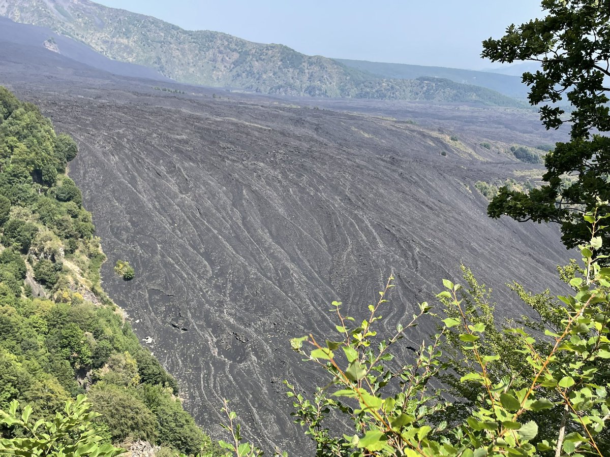 JHillAuthor's tweet photo. Learnt so much about Volcanos today on our tour of Mt. Etna - the world’s second most active volcano.
Here - Valley of the Ox - on the East side of Etna, where there used to be a vertical cliff before the 1991 erruption. #etna #erruption #volcano https://t.co/hN0nhtlQ3t