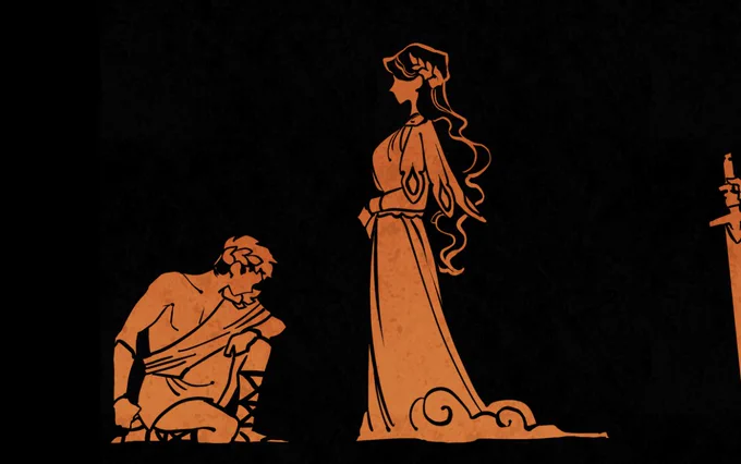 oooh now that some people are getting their pjo books i can post some unused assets. I couldn't find a proper place to put this one of jason and hera anywhere  