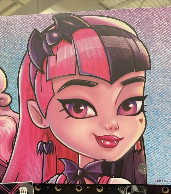 The new Monster High art is bothering me and I tried to make a quick edit..sure enough, it's too saturated and contrasting in places it shouldn't beIt wouldn't take much to make it softer on the eyes 