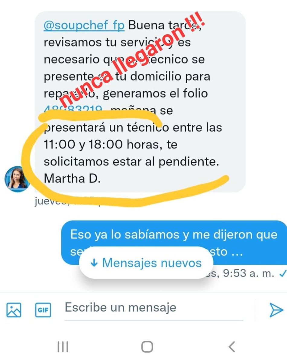 soupchef_fp's tweet photo. @TELMEXSoluciona no soluciona nada. 1 semana sin servicio y sin atención. Mienten en cada canal de atención y se contradicen. @Profeco cómo levanto una denuncia formal de esta mala atención y mal servicio? Ah pero eso sí..ya llegó el recibo para que pague puntual https://t.co/P2xKGBkG2F