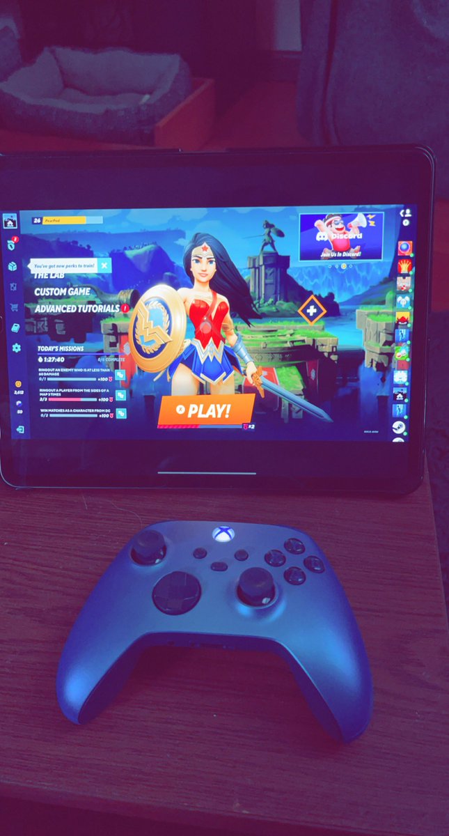 PearPodTV's tweet photo. Gotta love being able to play #MultiVersus everywhere I go💜 #PearPod https://t.co/OWiQqjXxxe