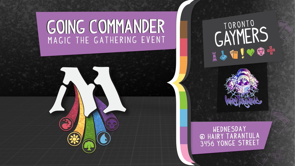 HairyTarantula's tweet photo. Stop by for free Commander, Wednesday evening at HairyT, hosted by @TorontoGaymers!
Sign up at https://t.co/SQZdwEk5tI
#MTG #Toronto https://t.co/22lCIOjqFT