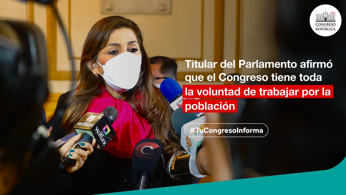 #TuCongresoInforma l La titular del Parlamento, <a href="/LadyCamones/">Lady Camones Soriano</a>, aclaró que el Congreso no es obstruccionista, y que por el contrario tiende puentes de comunicación. Asimismo, destacó que tienen toda la voluntad de trabajar por la población.

🗞️ cutt.ly/bXfREcN