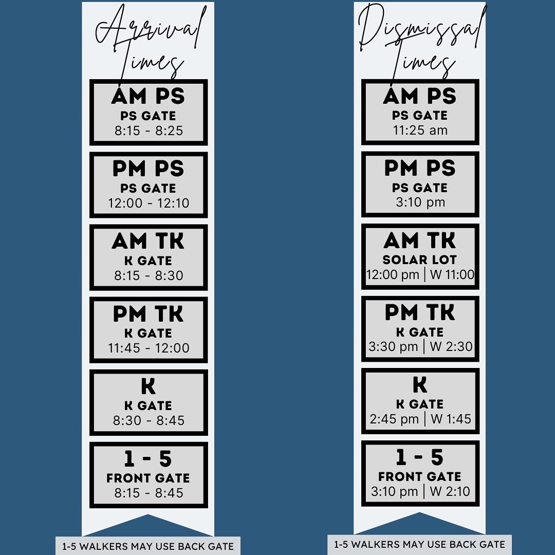 ⭐️ SCHOOL STARTS TOMORROW ⭐️

➡️ Scroll for the bell schedule and the arrival/dismissal schedules. 

🤩 We are so excited to see all of our Explorers tomorrow for the first day of school! 

#PowerofDiscovery