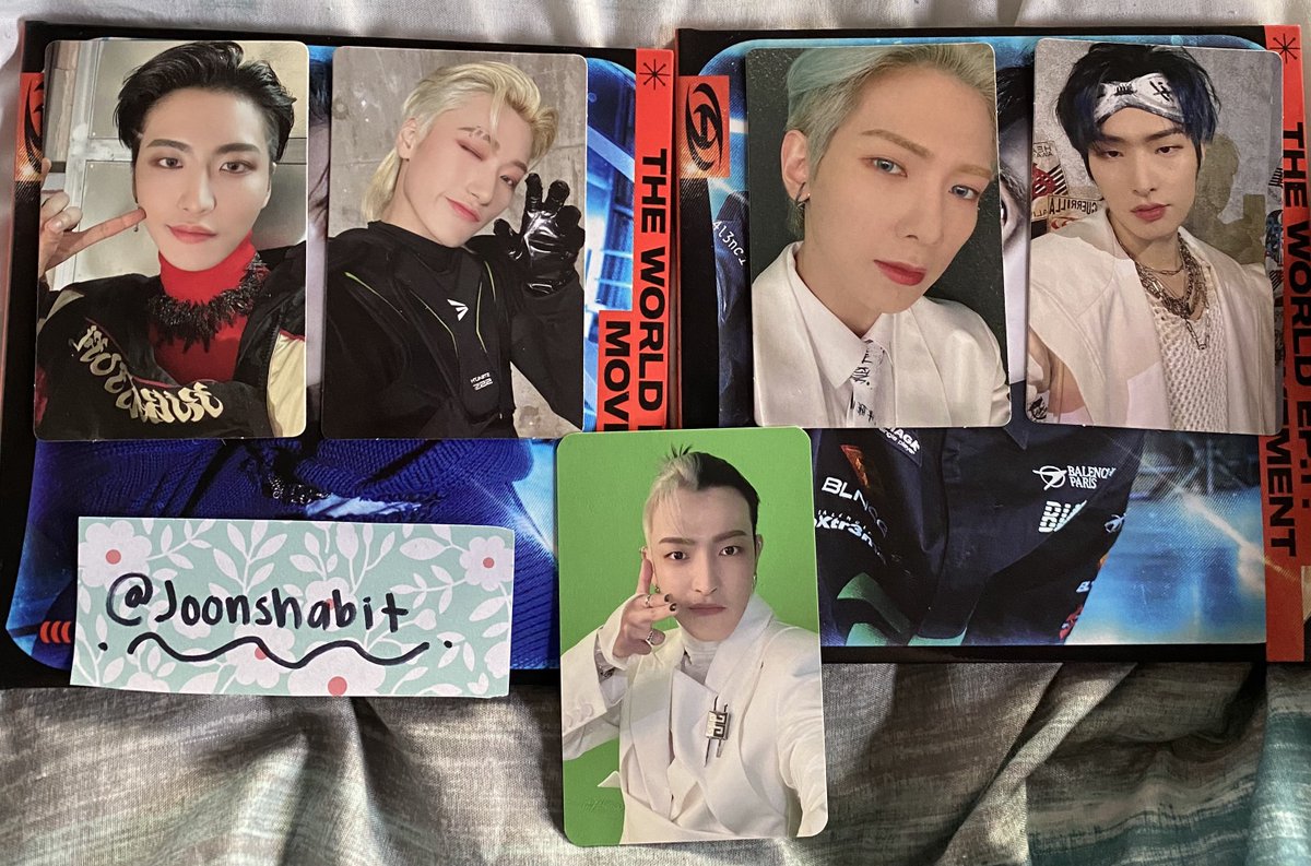 joonshabit's tweet photo. WTT / want to trade ! more Ateez 
•FROM: the world ep 1 movement 

•HAVE-> WANT
-seonghwa &amp; san digipack pc -> mingi (prio)‼️ or yunho equiv

-hongjoong hello 82 instore POB -> mingi equiv 

- yeosang &amp; mingi US pc -> seonghwa equiv

USA ONLY
DM ME https://t.co/b9GWdgAd4R