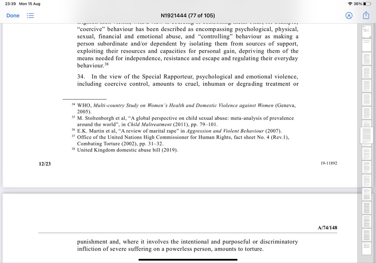 outofhiscontrol's tweet photo. Domestic abuse including Coercive Control is a Human Rights issue. The United Nations Interim report of the Special Rapporteur on torture and other cruel, inhuman or degrading treatment or punishment, para. 34. states coercive control amounts to torture. https://t.co/cdE6BNnGlU https://t.co/wp1JDMBYUm