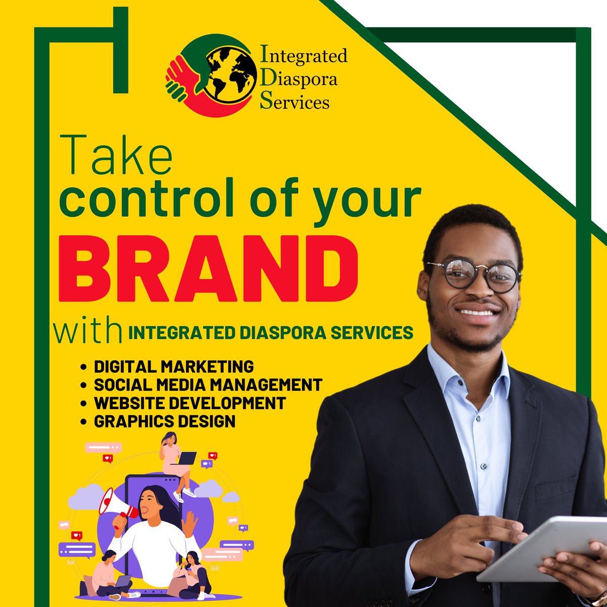IDSCares's tweet photo. Your One Stop Shop! Need a website for your business back home or abroad? Need a logo for your company? Need social media management for your services? Need brand management for your company? 
 #marketingcompanyjamaica
#brandmarketingjamaica #doingbusinessinjamaica https://t.co/qffNwCAmlm