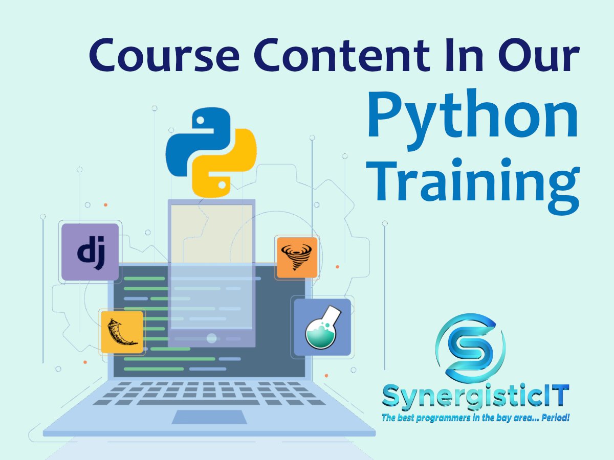 Synergistic_IT's tweet image. Break into a rewarding career by enrolling in #SynergisticIT's #PythonTrainingprogram. The program offers comprehensive training in #Python technology, helping you develop core and advanced #Pythonskills. Click to learn more: bit.ly/3JRVvTB