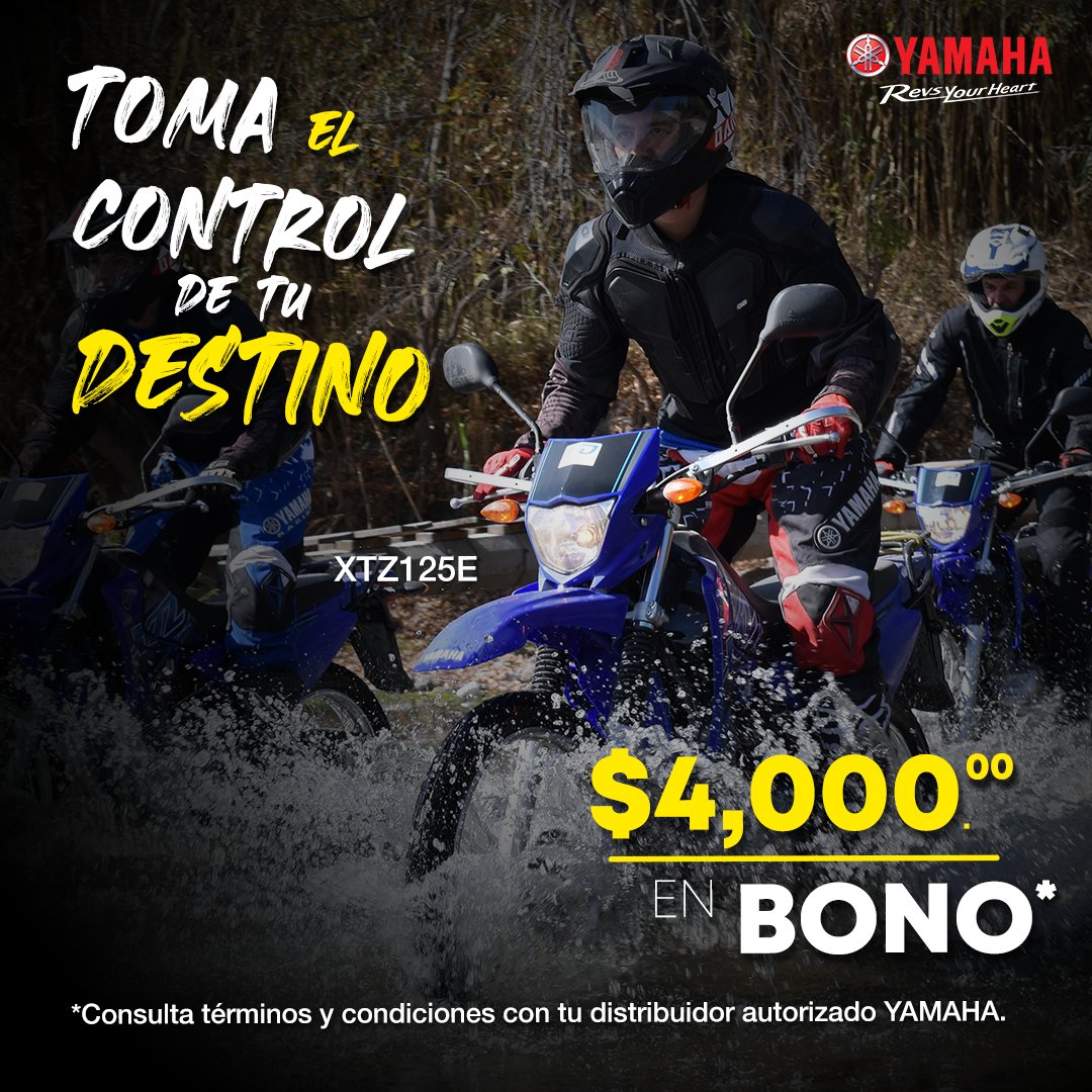 ⚠️¡Llegó tu momento de estrenar!⚠️  La #XTZ125E Cuenta con una suspensión trasera monocross para mayor confort en todo terreno. 🌄😮
Conócela aquí bit.ly/3w6iHbc
#Yamaha #YamahaMX #XTZ
