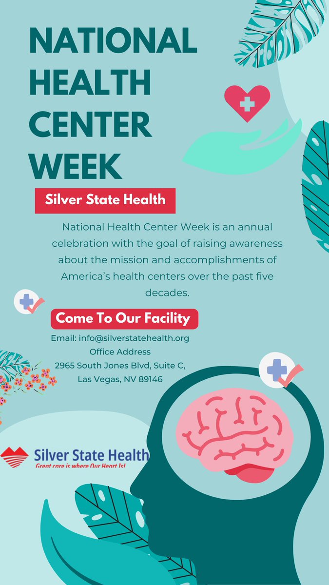 SilverStHealth's tweet image. National Health Center Week
Come Visit Us!

#mentalhealthwarrior #mentalhealthawarenessmonth #healthbenefits #vegas #healthyandhappy #mentalhealthblogger #mentalhealth