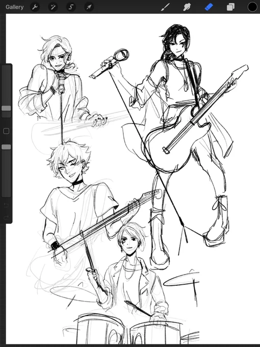 I gotta bring back rockband au lorel for pop music club uniforms lol 