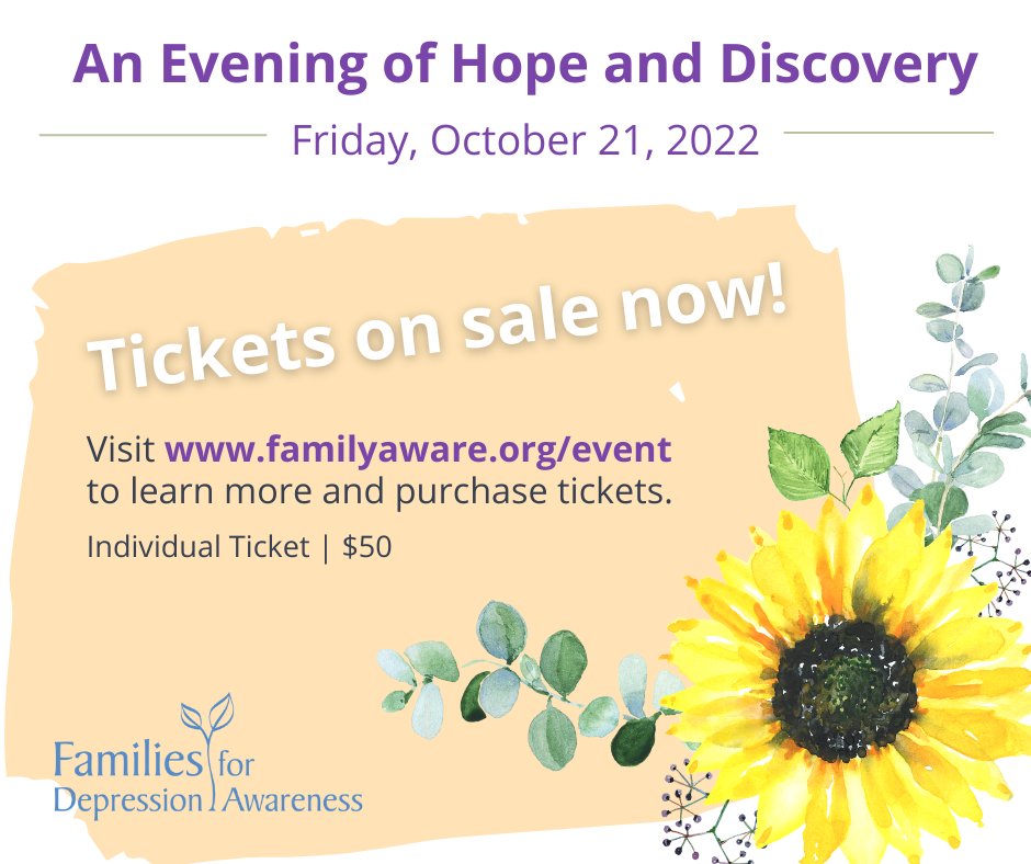 FamilyAware's tweet photo. We are pleased to announce that our annual Evening of Hope and Discovery will be back in person again this year! Please join us at the Grand View Farm in Burlington, MA on 10/21/22. Buy your tickets today at https://t.co/CbaKyb6riD
#nonprofitevent #mentalhealthawareness #boston https://t.co/8tXisrkziU