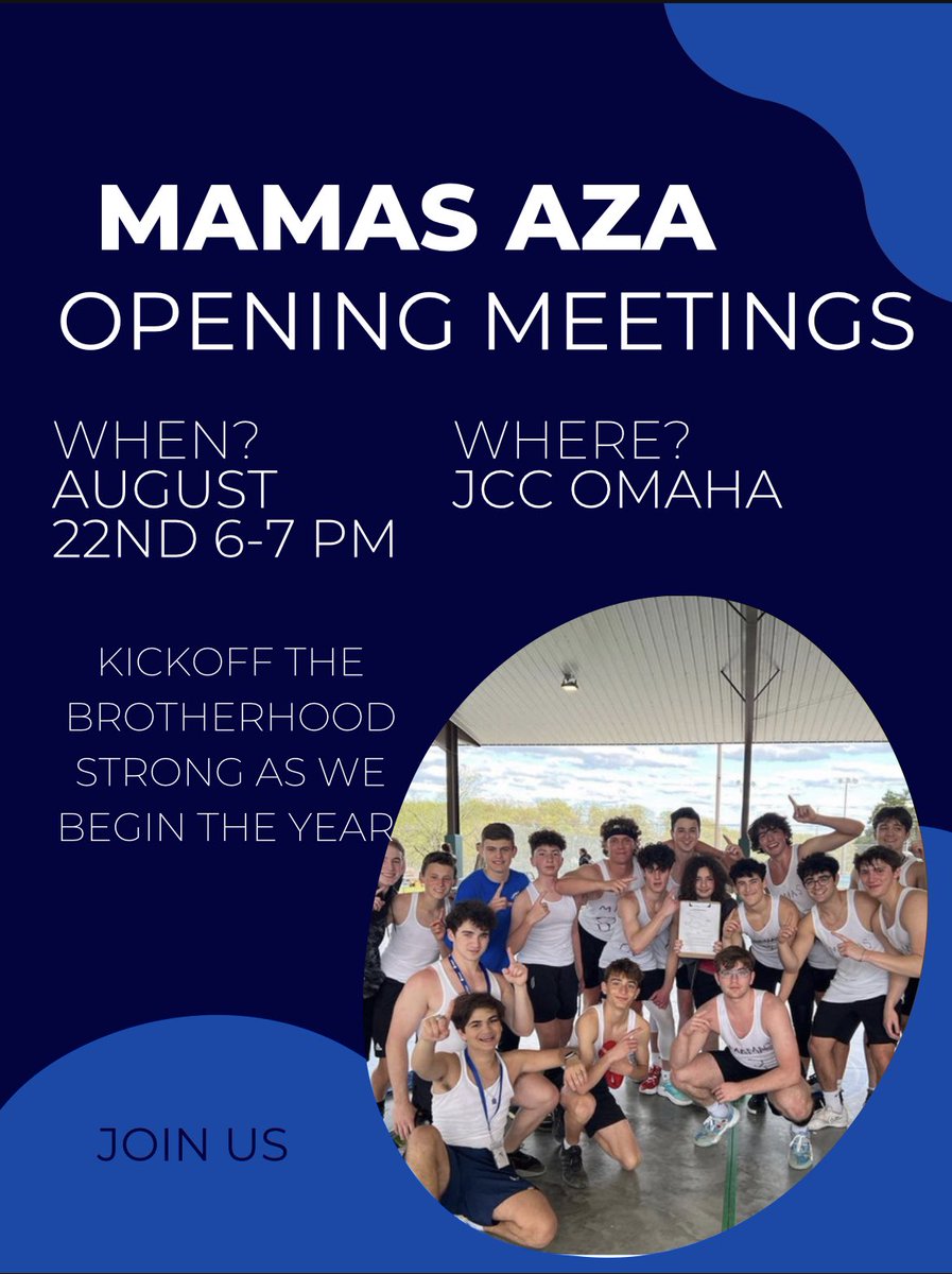 We’re back and you don’t wanna miss it! Omaha JCC August 22nd 6-7 PM!