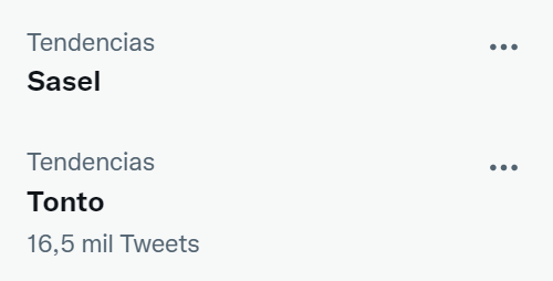 MssAshton's tweet photo. "Sasel" y "Tonto" son tendencias. Casualidad? Lo dudo. https://t.co/pYtOjZ7XV5