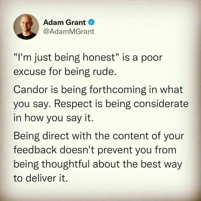 This is 100% true. If you can't be kind, at least be respectful! #peoplebusiness