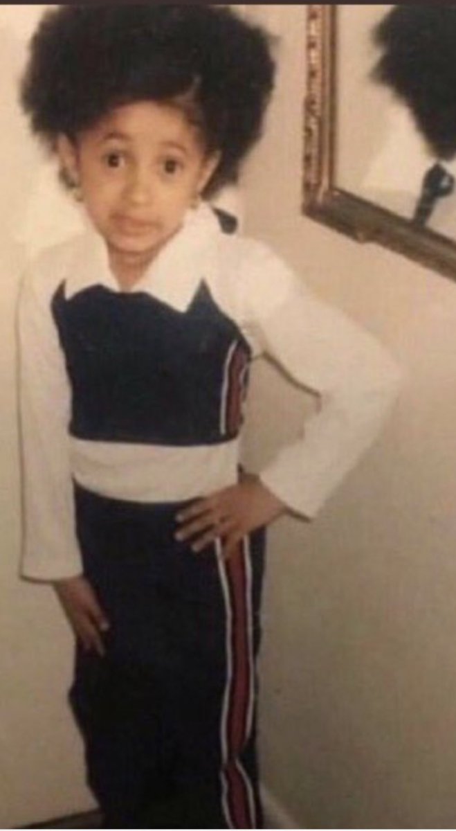 iamcardib's tweet photo. Now when bitches be trying to help y’all be yelling “genetics” but the truth is this was my hair from my childhood to HS and I got some more pics of early 20s ..It wasn’t till I was 24 I started wanting to learn and nurture my hair …take it from ME! LET ME HELP YALL https://t.co/LOMZXKLdHy