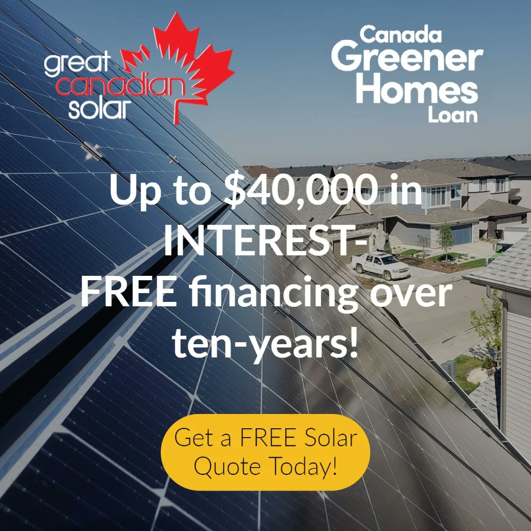Solar is NOW! With $38 million in grants already issued to >10,000 homeowners, the #CanadaGreenerHomes Initiative has been extremely popular for those looking to upgrade their home!
Don’t wait for the future, request a FREE quote today! To learn more, click the link in our bio!