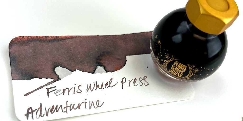 PenChalet's tweet photo. Get to know Ferris Wheel Press Adventurine ink a little better - by diving Down the Rabbit Hole with us in this week's ink review: https://t.co/TIn7n3zN9K #inkreview #ink #fountainpen #fountainpenink #greyink #grayink #fwpink #penchalet https://t.co/FJgFzTJUV3