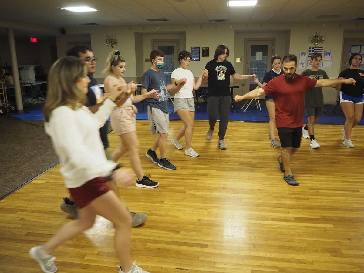 Members of the Greek Pride of Rhode Island dance troupe prepare for this weekend's 95th Annual Grecian Festival at Assumption of the Virgin Mary Greek Orthodox Church at 97 Walcott St. in Pawtucket.