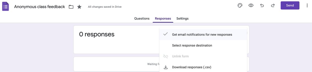 vijisathy's tweet photo. Consider offering an anonymous format for feedback from students. Here is an example of a google form that describes an intent to create an inclusive environment. p.s. You can choose to get an email notification if there are submissions. https://t.co/pSHYGtS1Y7
