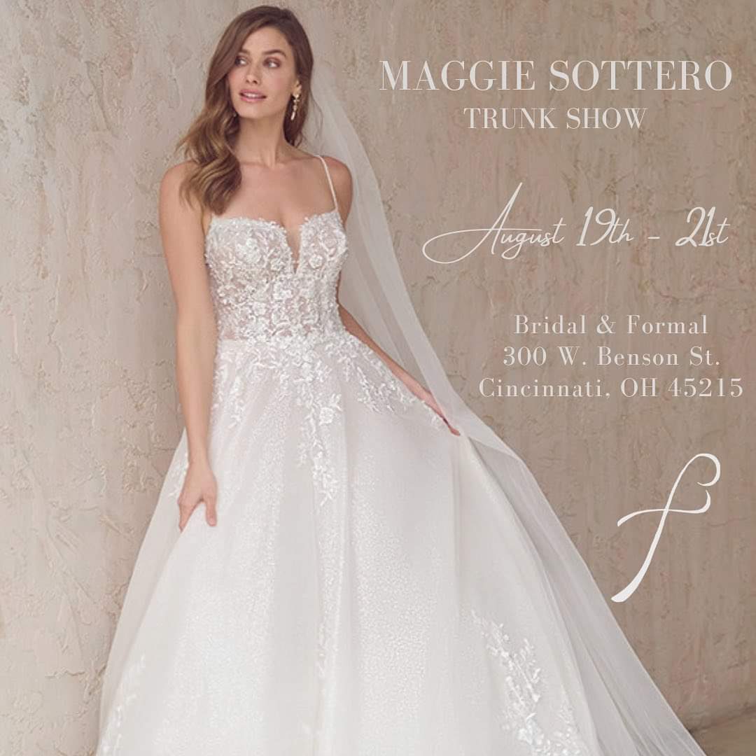 BridalandFormal's tweet photo. 𝐌𝐚𝐠𝐠𝐢𝐞 𝐒𝐨𝐭𝐭𝐞𝐫𝐨 𝐓𝐫𝐮𝐧𝐤 𝐒𝐡𝐨𝐰 🤍 
This weekend, August 19th-21st, we will be featuring brand new styles from their Fall 2023 line. You don’t want to miss it! 
📞 513-821-6622 to schedule your appointment now!
We can’t wait to help you find your dream gown 🤍 https://t.co/75myTJcnez