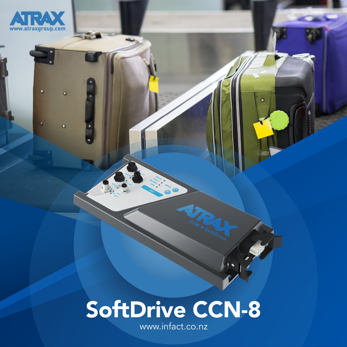 inFactLtd's tweet photo. Atrax approached inFact to develop an innovative low-cost soft-start drive solution for large airport check-in conveyor deployments. This unique and all-new CCN-8 SoftDrive provides an elegant field solution reducing cost and on-site installation time. #IndustrialDesign https://t.co/6y7igW7jkS