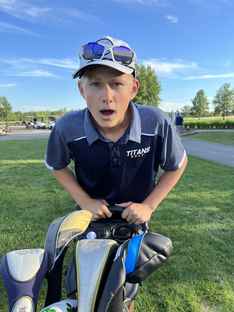 The OG Titans lost to a good Archbold team at Pike Run today. The team shot a 176. Congrats to Mr. Yeager for having a hole-in-one today!

Justin Yeager - 42
Ty Verhoff - 43
Hunter Stechschulte - 45
Jace Van Oss - 46