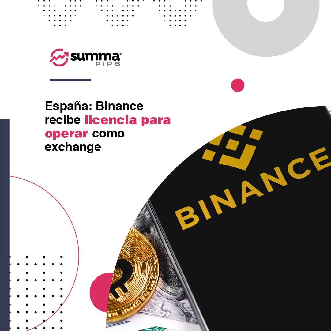 summapips's tweet photo. Binance ha recibido la aprobación de parte del Banco de España para operar de manera legal en el país europeo. Esto, gracias a una licencia para la filial Moon Tech Spain, SL, que le otorga el registro como Proveedor de Servicios de Activos Virtuales de parte del regulador local. https://t.co/Fs7GcxQIeY